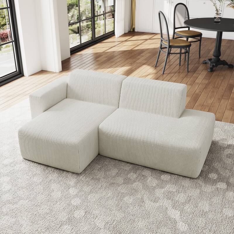 Oversized Corduroy Modular Sectional Fabric Sofa