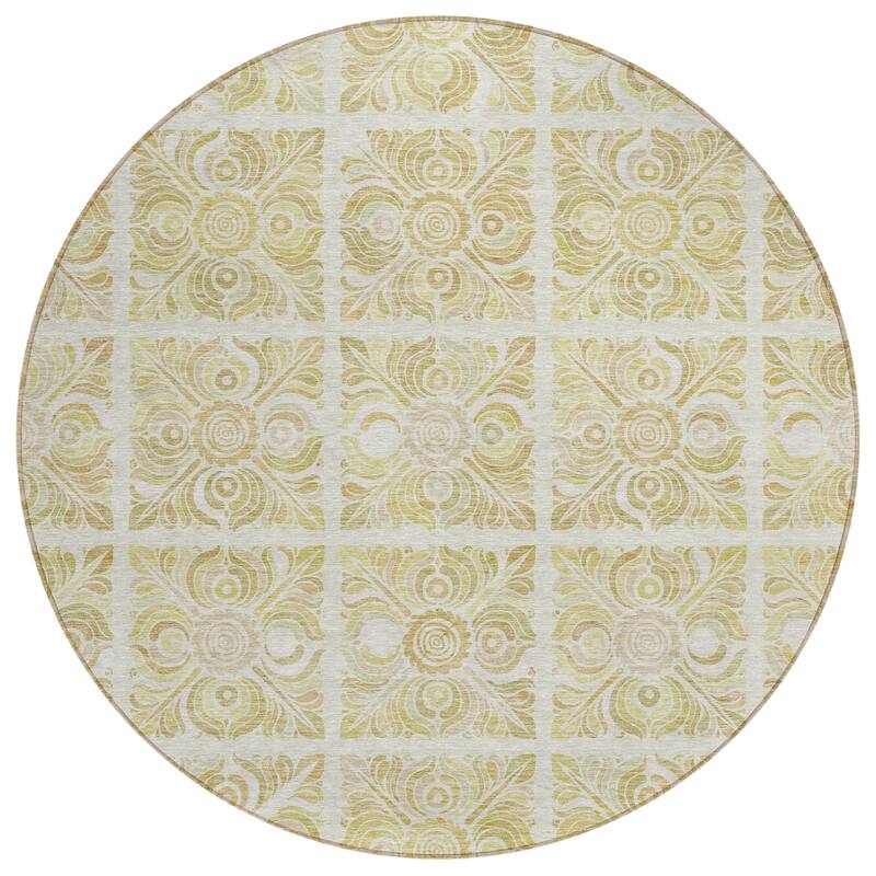 Machine Washable Indoor/ Outdoor Chantille Mosaic Rug