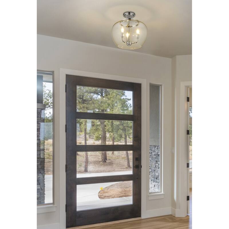 Bellevue Celia 3 Light 16" Wide Semi-Flush Ceiling Fixture