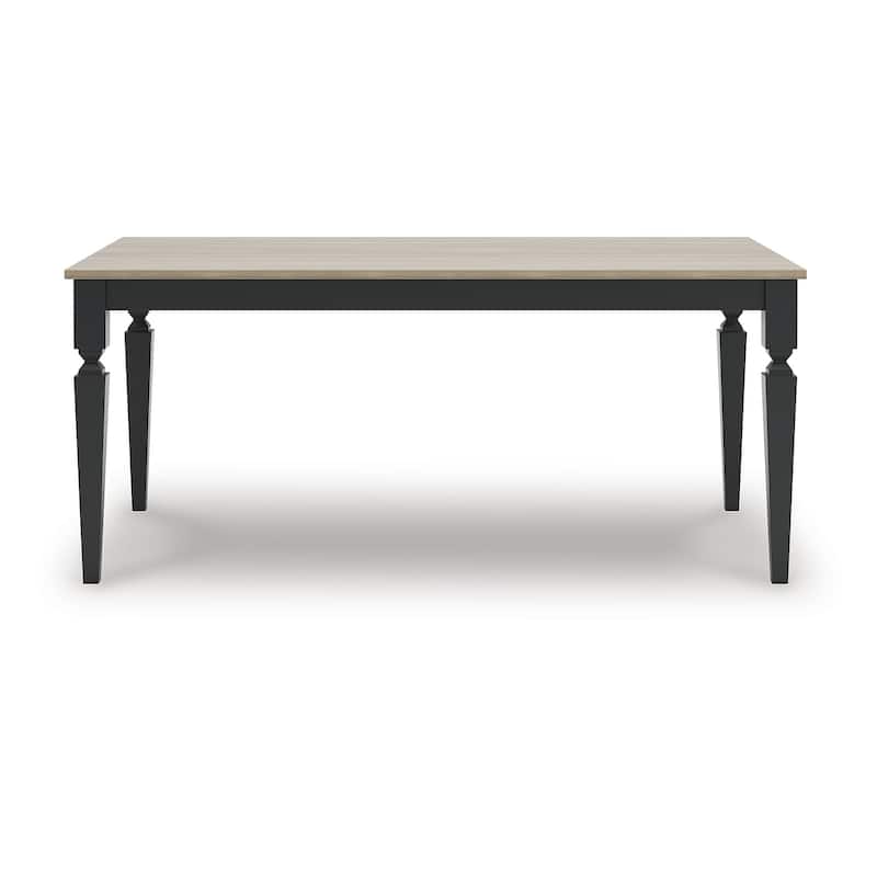 Signature Design by Ashley Mendinfort Grayish Brown/Black Dining Table - 72" W x 40" D x 31" H