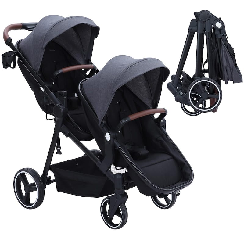 Double Stroller Track Tandem Stroller for Infant and Toddler