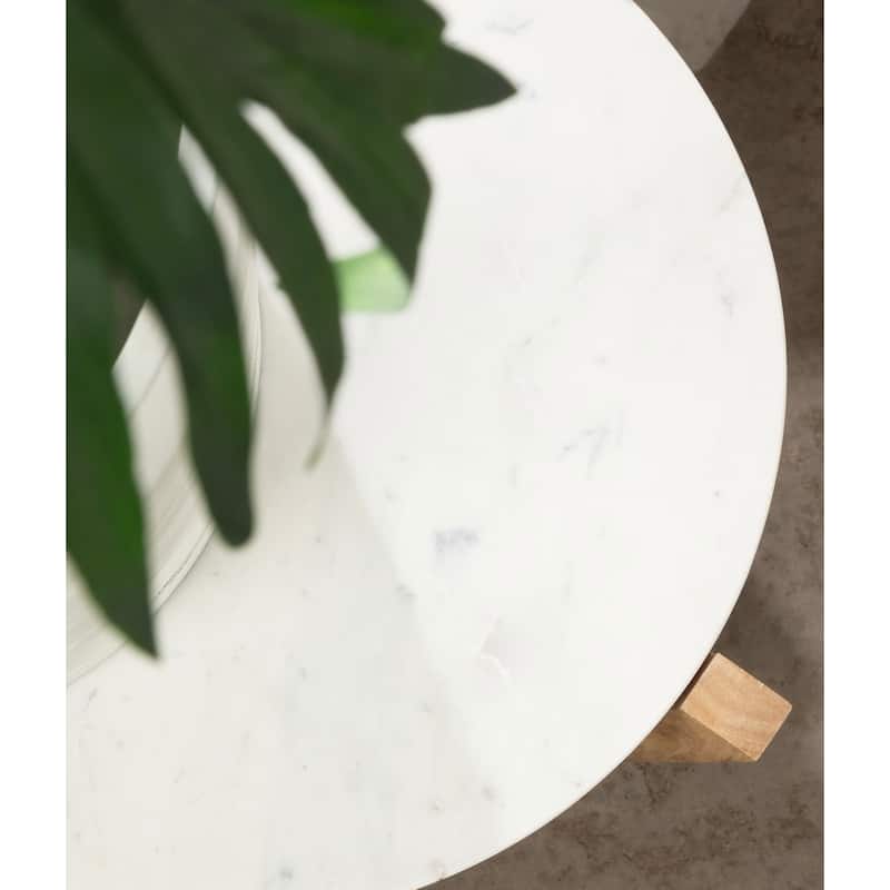 Kate and Laurel Icelyn Marble Side Table