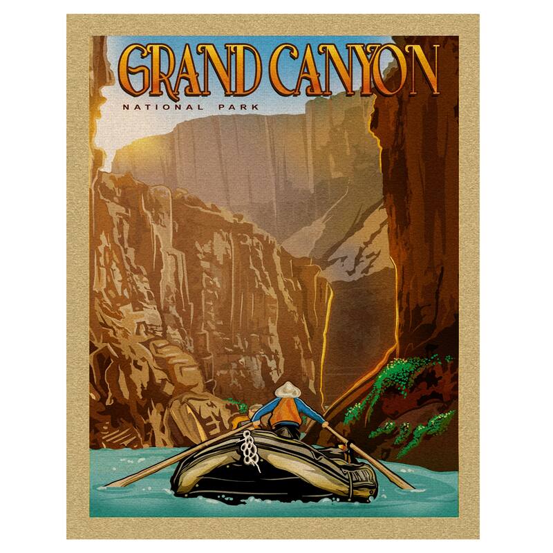 Grand Canyon by Old Red Truck Canvas Art Print