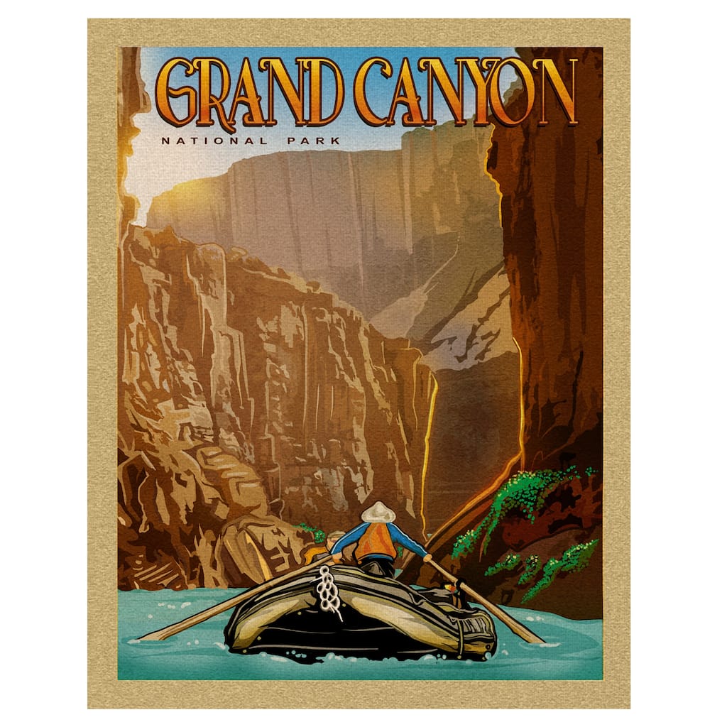 Grand Canyon by Old Red Truck Canvas Art Print