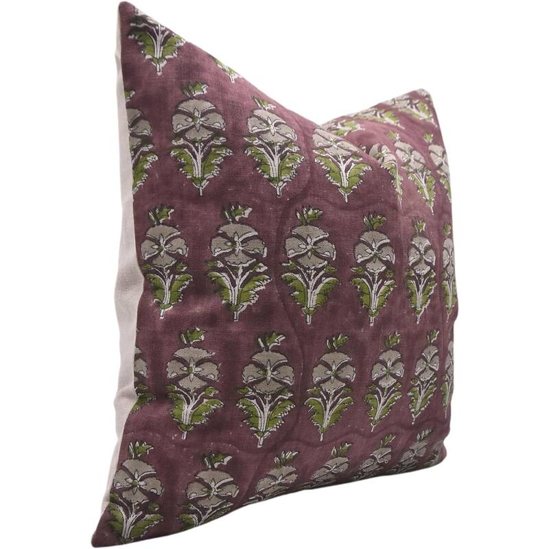 Fabdivine Linen Handmade Block print pillow Cover