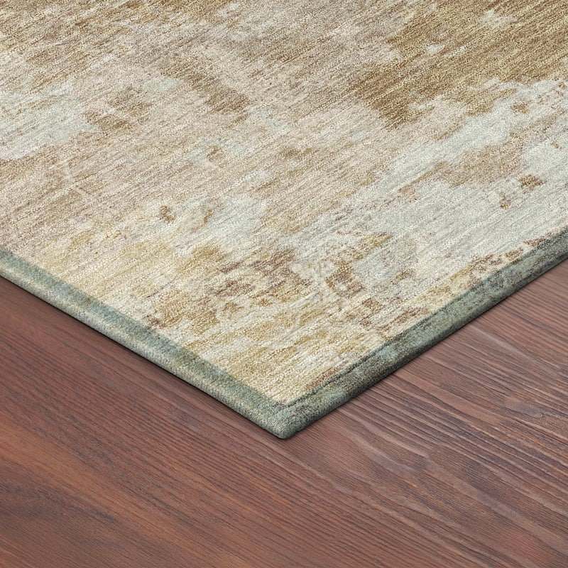 Machine Washable Indoor/ Outdoor Chic Modern Chantille Rug