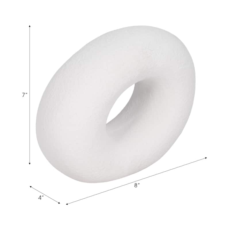 Sagebrook Home Ceramic Elegance Unique Slanted Circle Decor Piece for Modern Homes