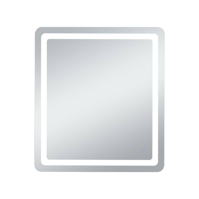 Indigo Home 36in x 40in soft edge LED mirror - Glossy white