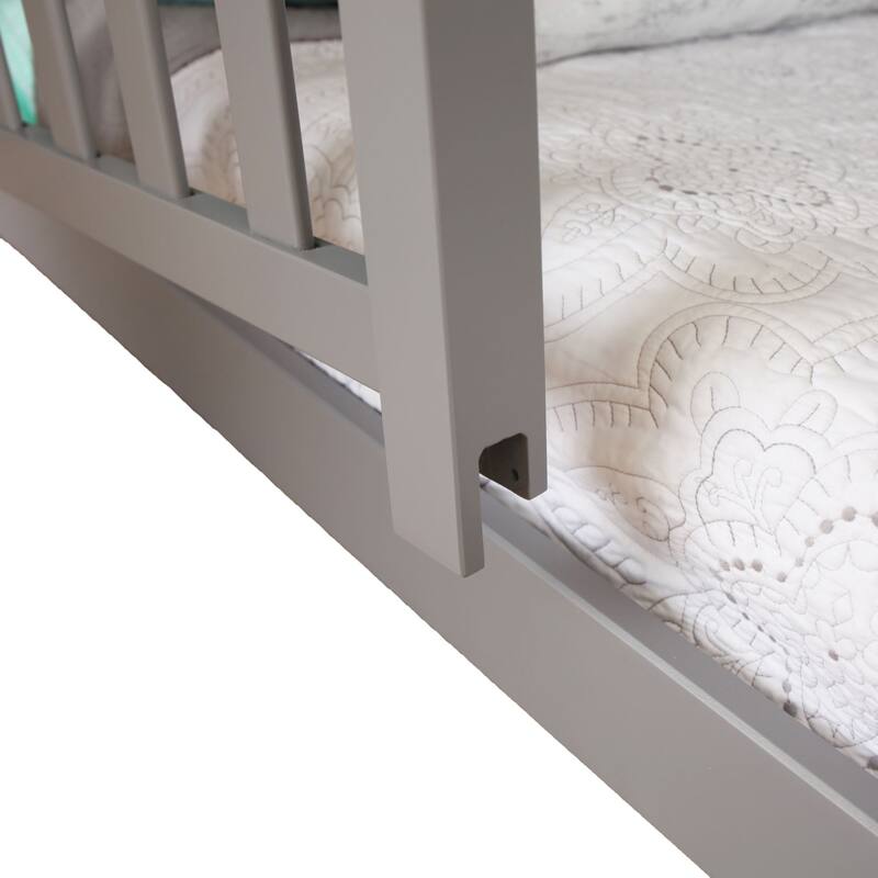 Max and Lily Twin House Bed with Guard Rail