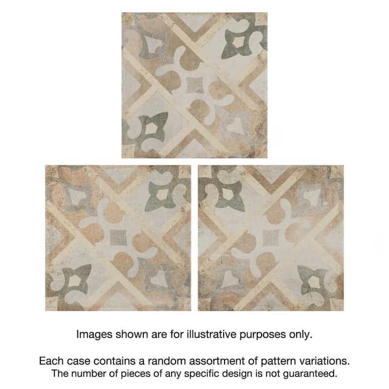 Merola Tile D'Anticatto Decor Laterza 8-3/4" x 8-3/4" Porcelain Floor and Wall Tile
