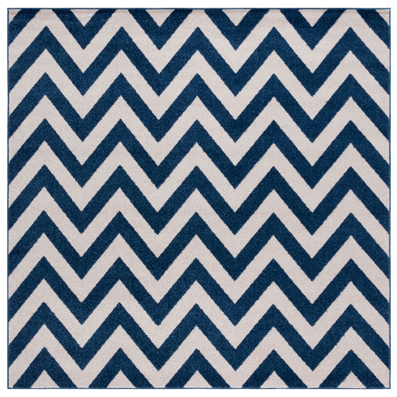SAFAVIEH Amherst Rinny Modern Rug - 7' Square - Navy/Beige