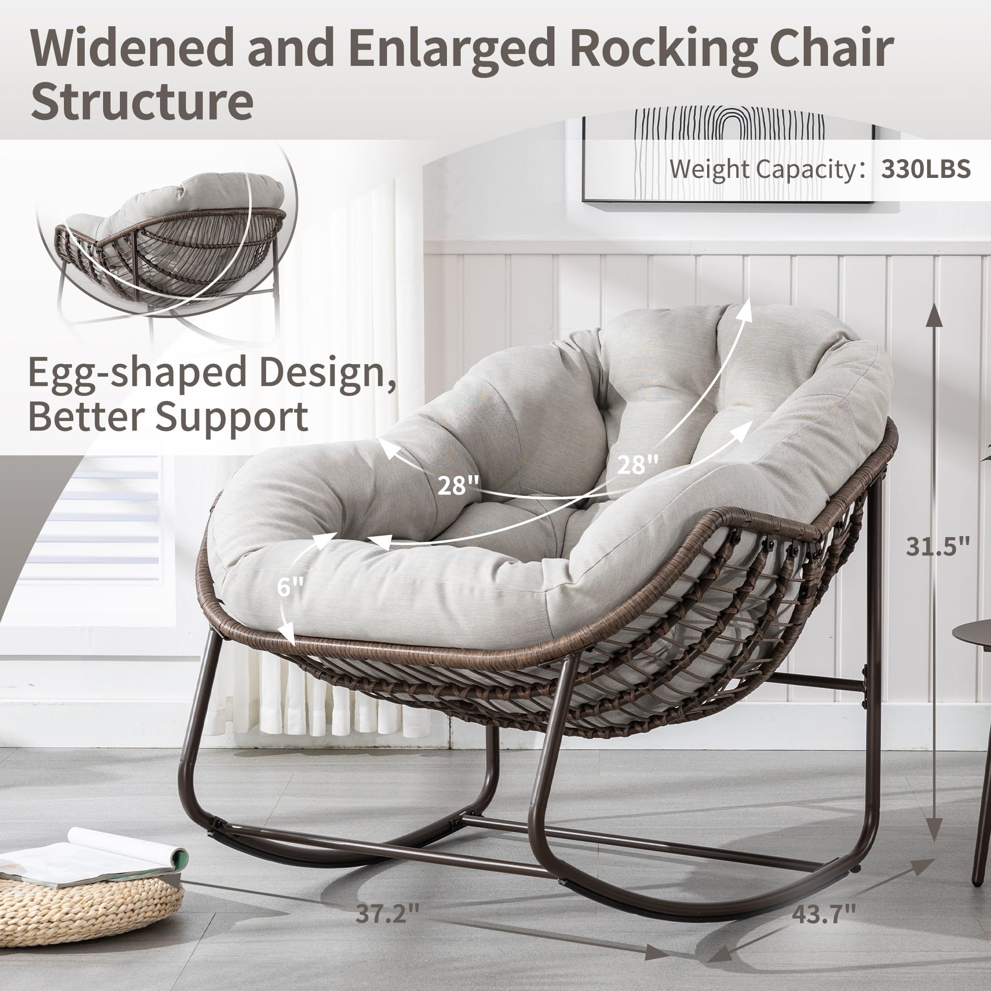 Wicker sales rocker recliner