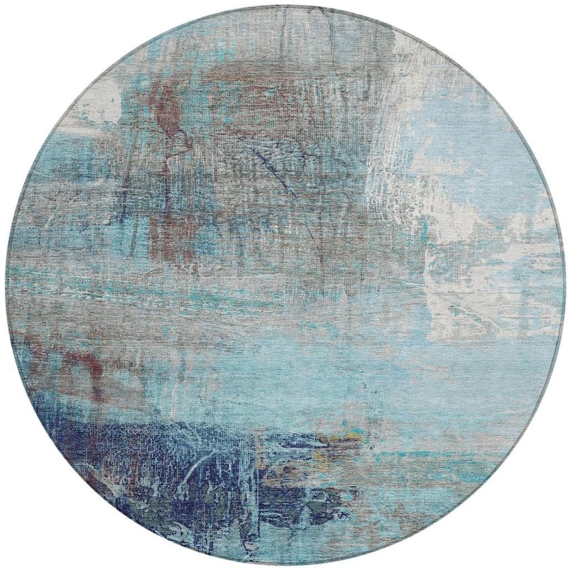 HomeRoots Abstract Transitional Rectangle Outdoor Rug