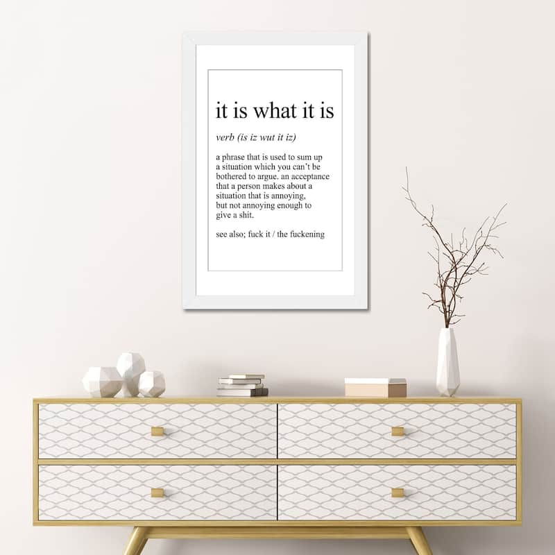 iCanvas "It Is What It Is" by Pixy Paper