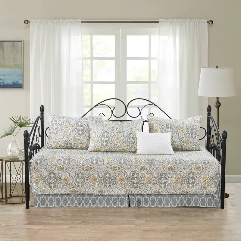 Serenta 6 Piece Cotton Blend Daybed Bedspread Coverlet Set - 75" x 39" - Lanza