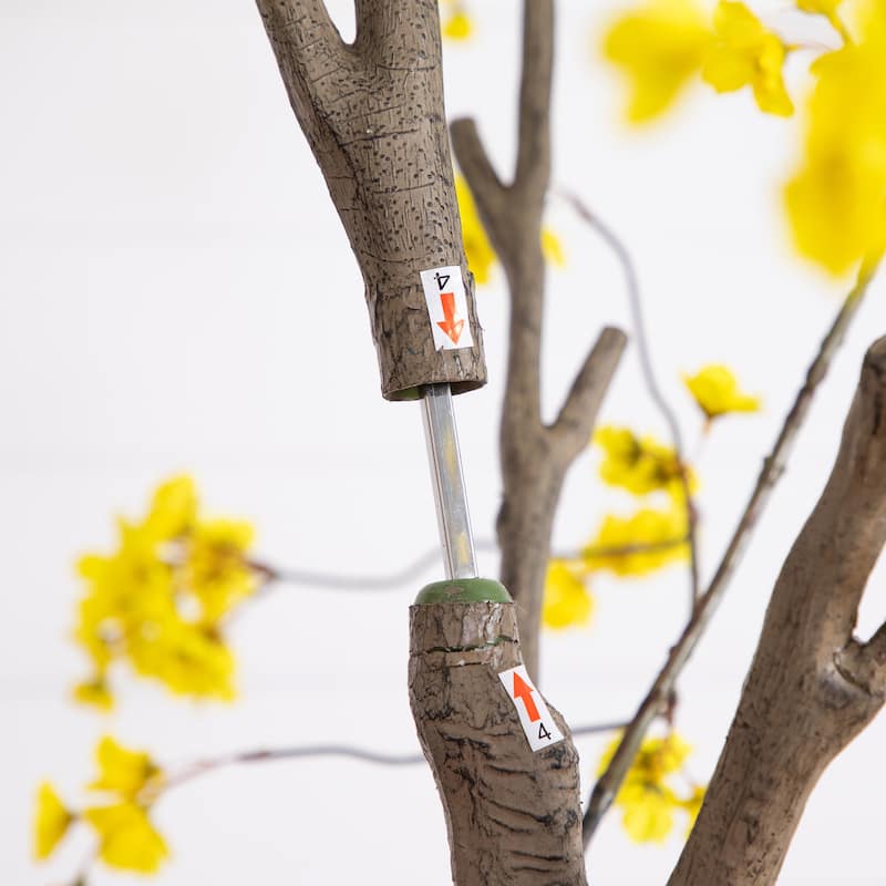 Bellflower Artificial Potted Tree - 8' - Yellow