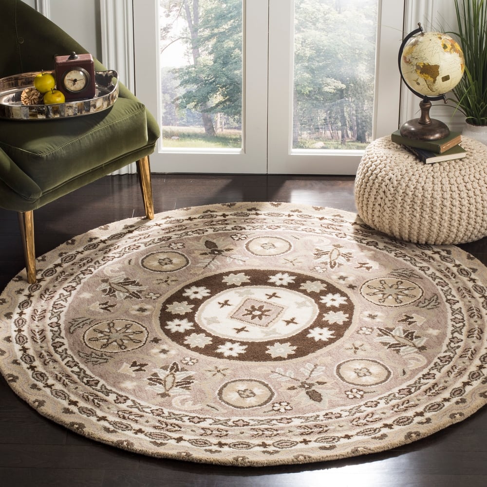 SAFAVIEH Handmade Bella Jakoba Modern Floral Wool Rug