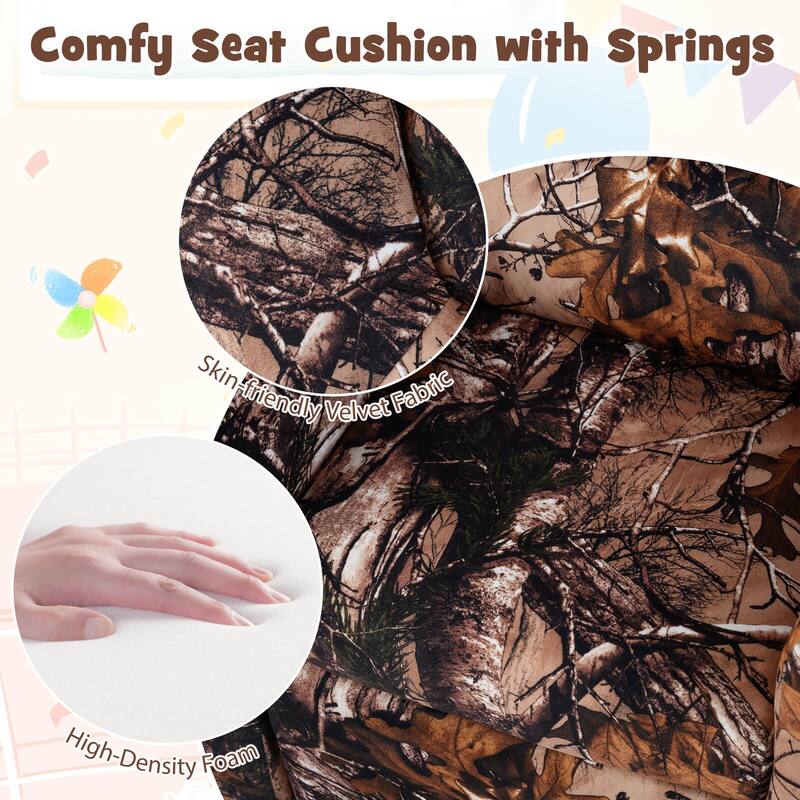 Costway Kids Recliner with Cup Holder with Adjustable Backrest &