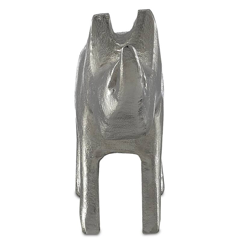 Currey & Company Kano Silver Large Rhino