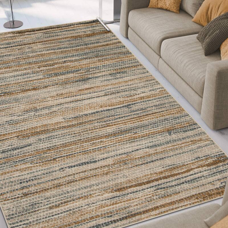 Superior Eclectic Abstract Lines Indoor Area Rug