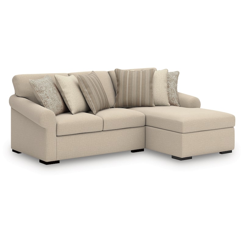 Signature Design by Ashley LadyMae Beige 2-Piece Sectional with Chaise - 102" W x 69" D x 40" H