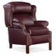 preview thumbnail 1 of 7, Chippendale Reclining Wing Chair Burgundy