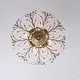 preview thumbnail 3 of 28, Flavia 4-light Crystal Beaded 9-Branch Semi-Flush Mount - 18 inches in diameter x 12 inches H