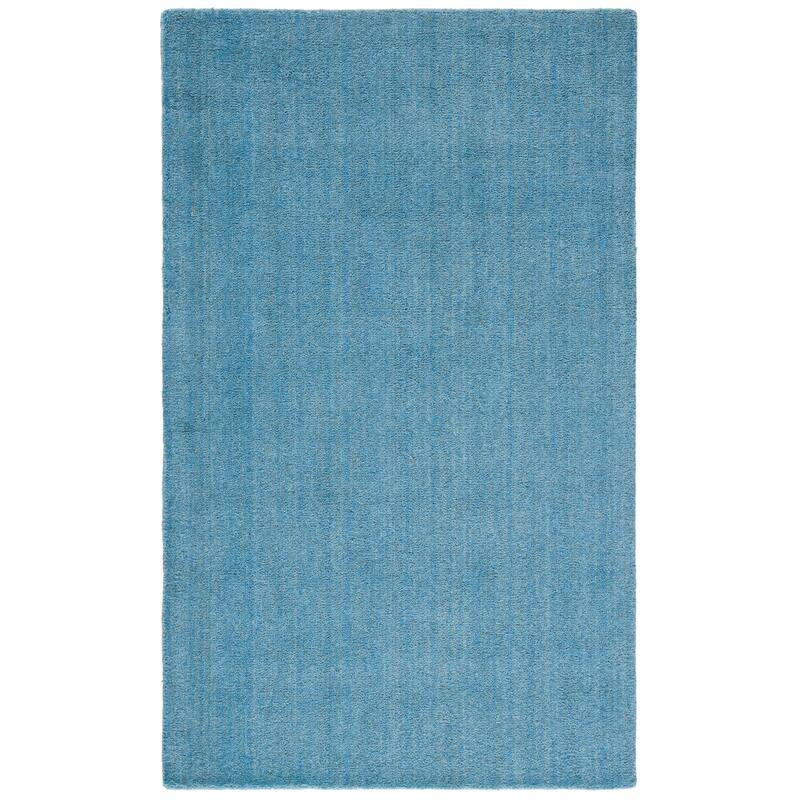 SAFAVIEH Handmade Himalaya Colorweave Plaid Modern Wool Rug - 2'3" x 4' - Blue