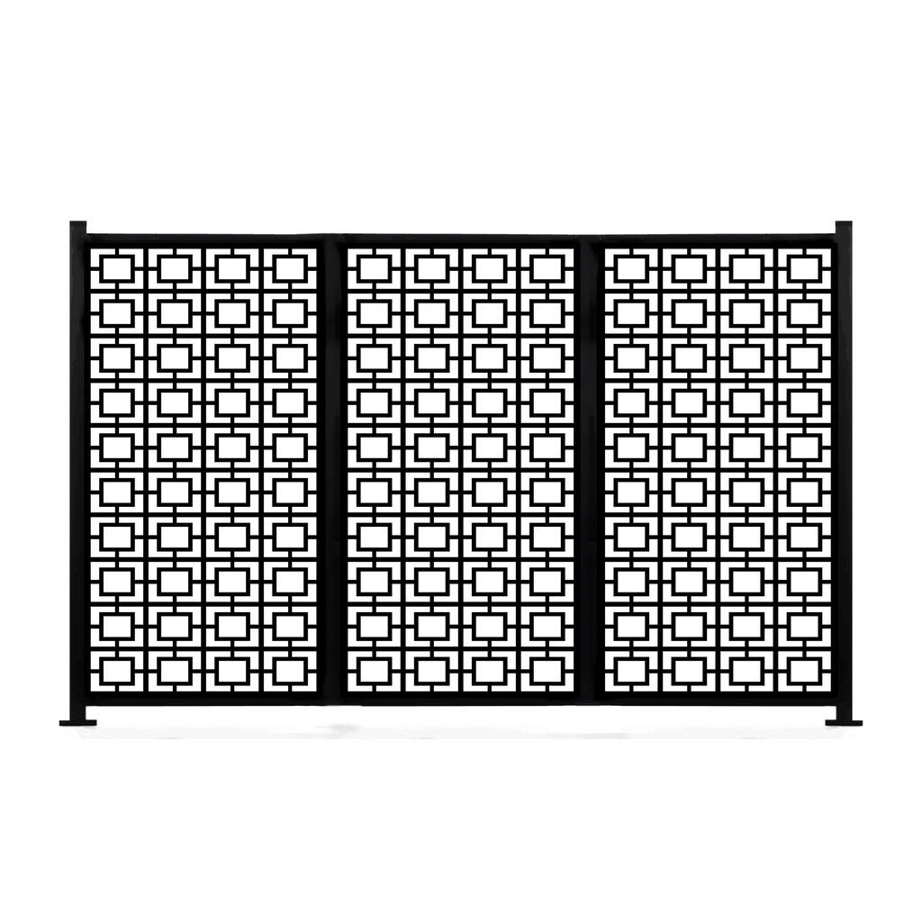 HighlanderHome Freestanding Modular Metal Privacy Screen, 4FtX 6Ft