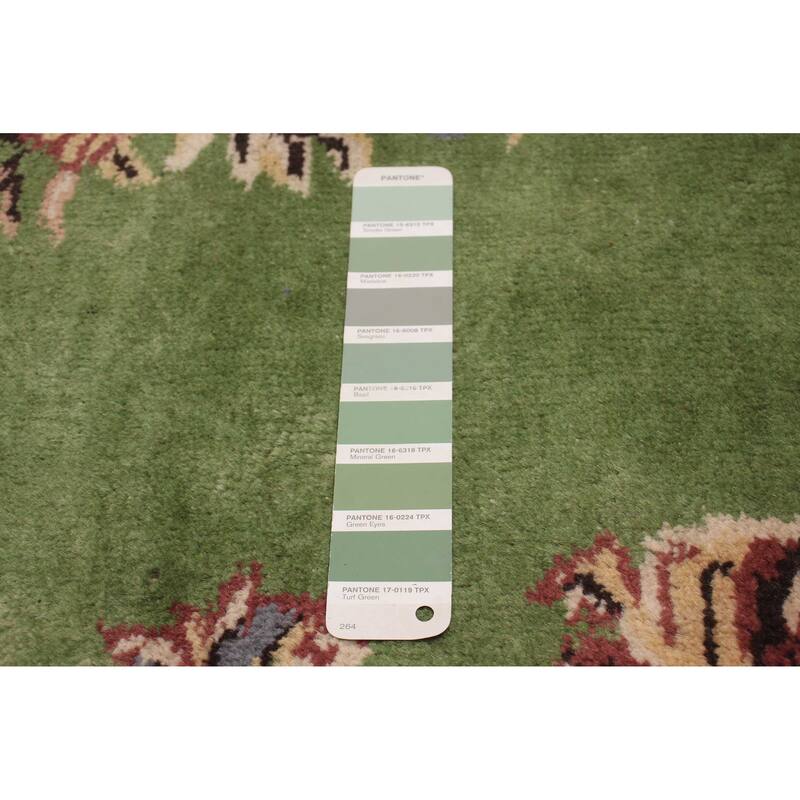 ECARPETGALLERY Hand-knotted Melis Vintage Green Wool Rug - 5'8 x 9'0