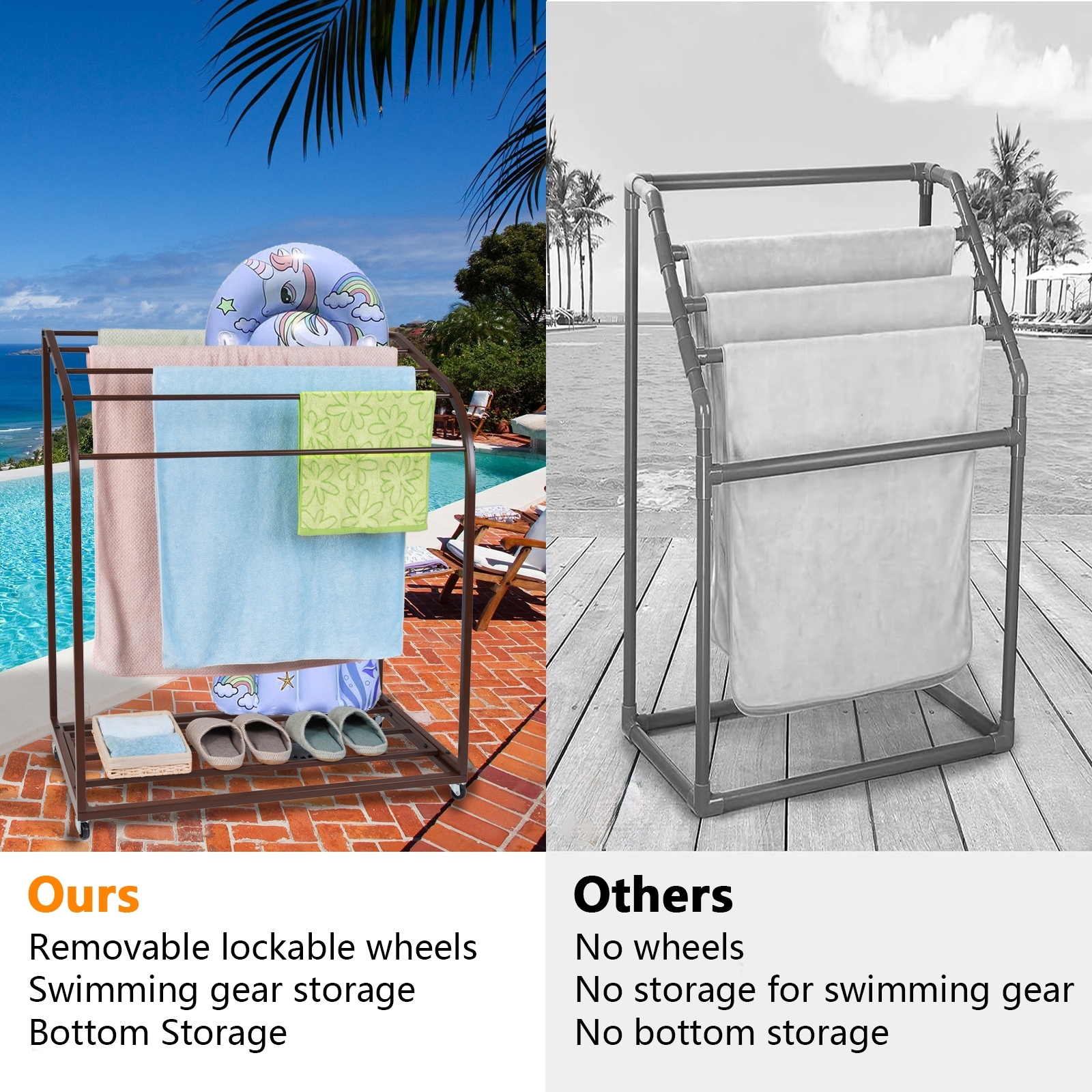 Pool towel rack bed bath and beyond outlet