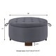preview thumbnail 10 of 9, 30" Round Boucle Storage Ottoman with Reversible Tray Lid & Wood Legs