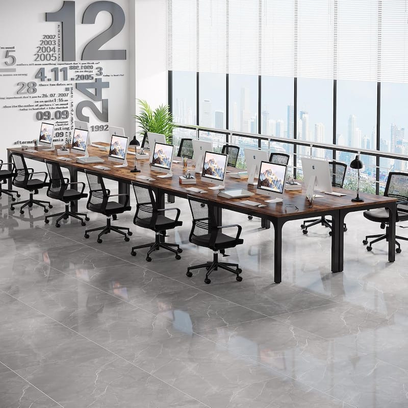 78.74" Large Rectangle Conference Table/Desk, Modern Seminar Meeting Table, Business Tables for Boardroom & Office