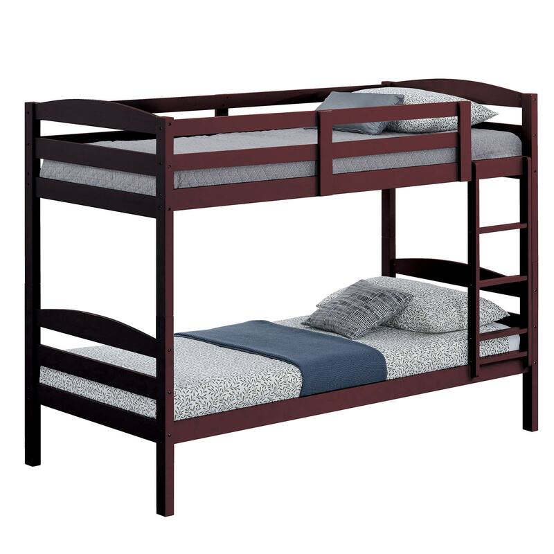 Furniture of America Plains Twin/Twin Detachable Solid Wood Bunk Bed