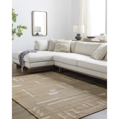 Neo Casual Abstract Jute Area Rug
