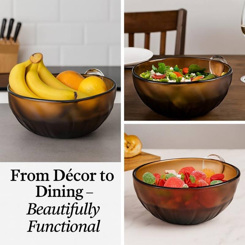 Aria Home Decorative Glass Centerpiece Bowl for Table Décor