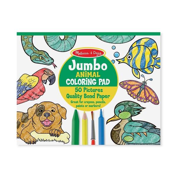 slide 2 of 5, Melissa & Doug Jumbo Coloring Pad, Animals