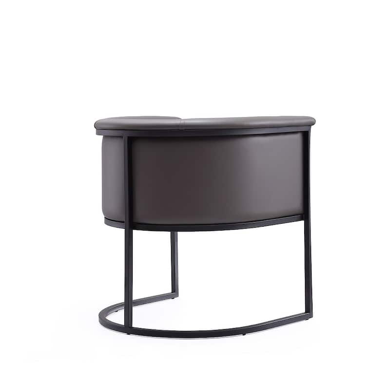 Bali Saddle and Black Faux Leather Dining Chair (Set of 2)