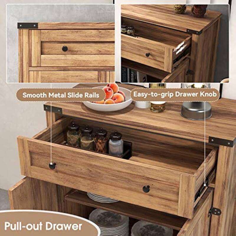 Farmhouse Cabinet with Drawers and Doors 31.5 inch - 15.75"D x 31.5"W x 31.5"H