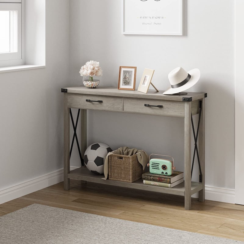 Entryway Console Table with 2 Drawers