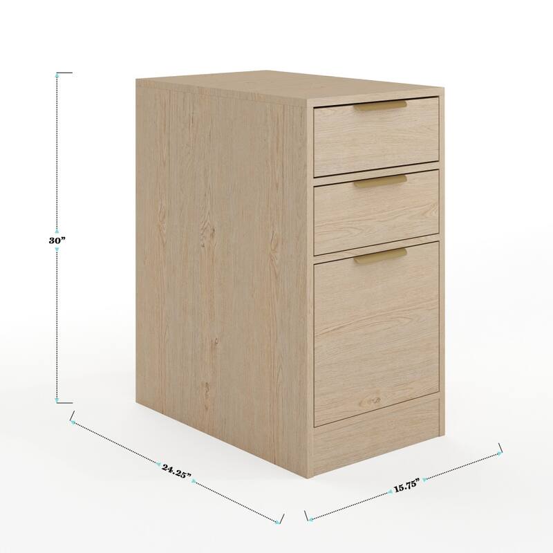 Martha Stewart Home Office Modular 3 Drawer File Cabinet