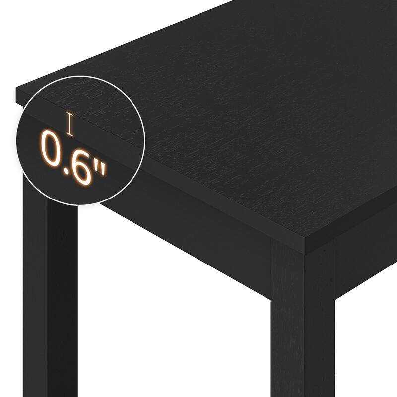Casual 38 in. Outdoor & Indoor Rectangular Patio Bar Table Wood Dining Table