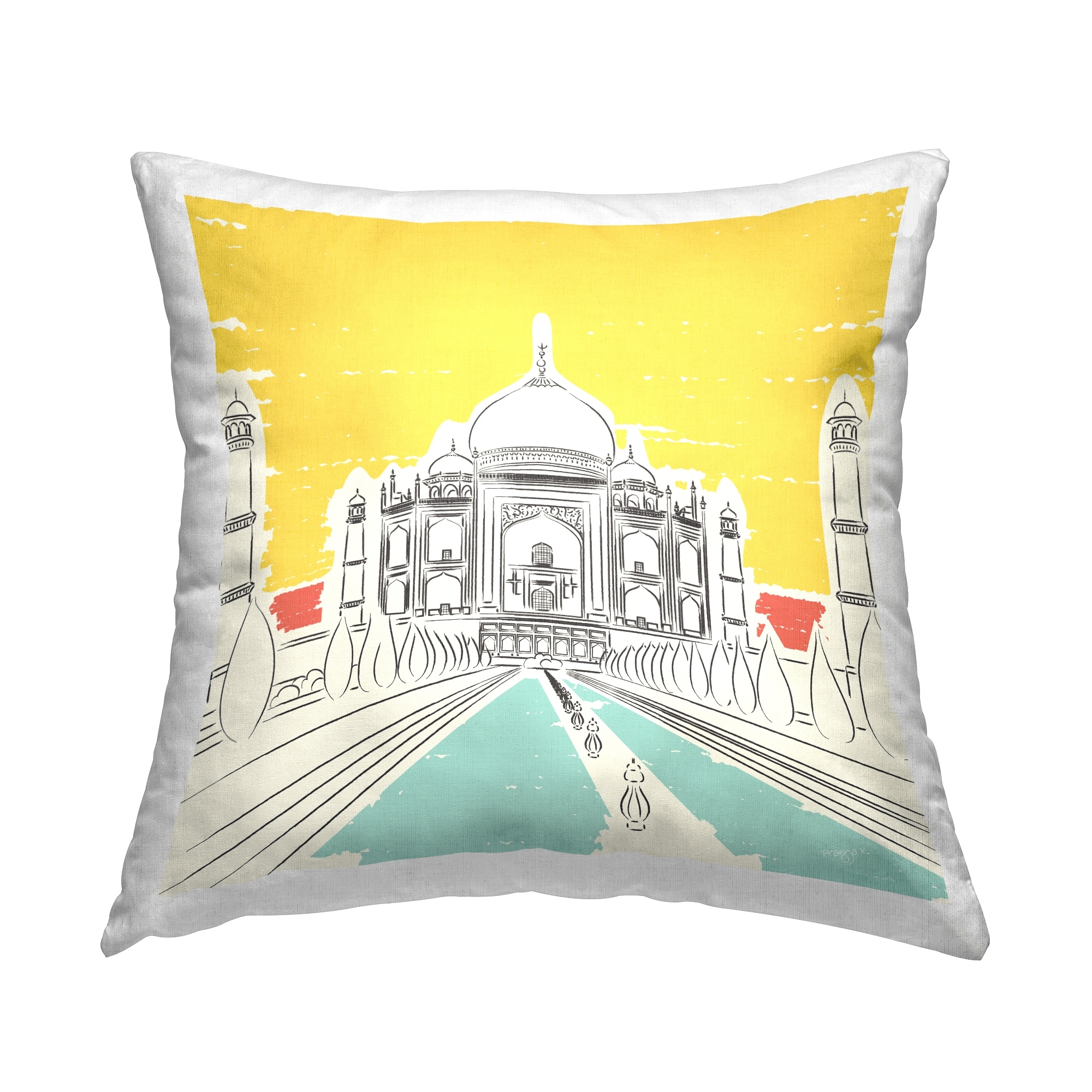 Stupell Taj Mahal Architecture Decorative Printed Throw Pillow Design by Pragya Kothari