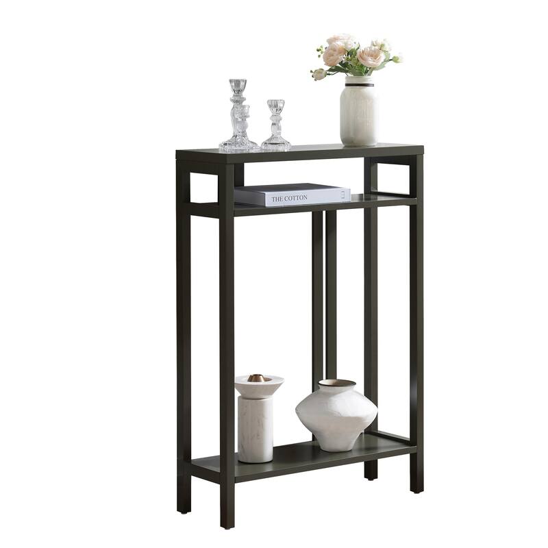 Bisbee Wood 22-inch Console Table with Two Shelves - 22"L x 8"W x 32"H