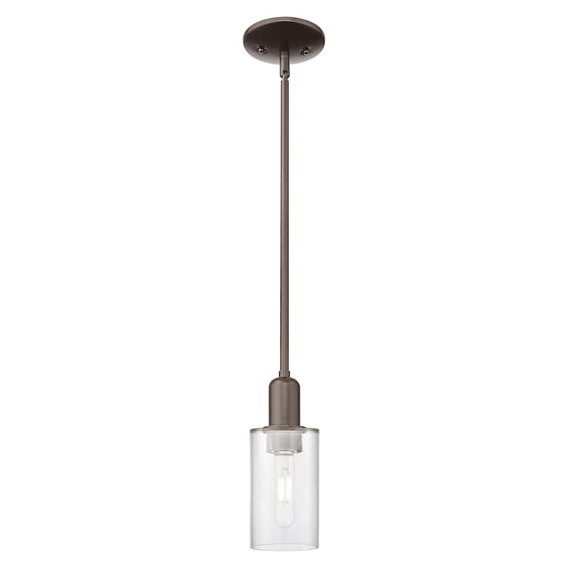 Innovations Lighting Endless Possibilities Arcadia - Clymer - 1 Light 4" Stem Hung Mini Pendant - Clear/Oil Rubbed Bronze
