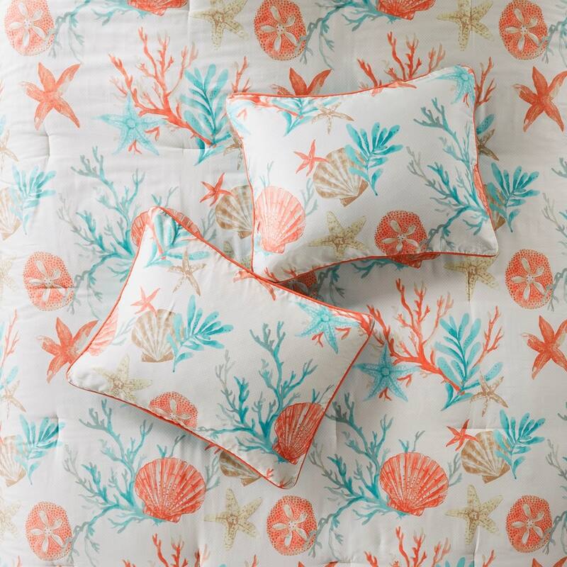 GDF Studio - Cotton Sateen Comforter Set with Decorative Pillows