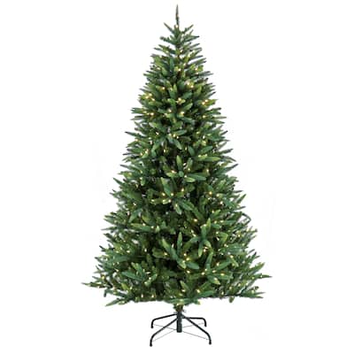 National Tree Company 7.5 ft. Pre-Lit Spada Pine Tree with LED Lights - 7.5 Foot