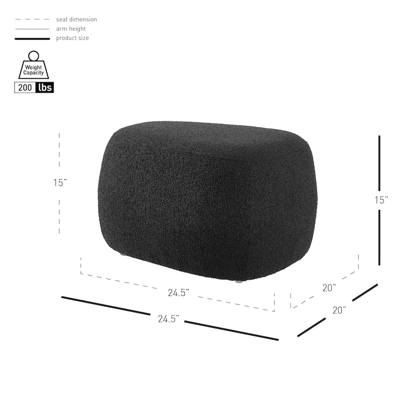 NPD Furniture Carlese Boucle Big/Small Ottoman