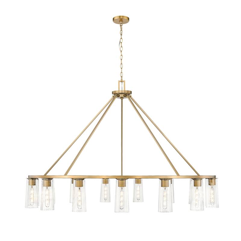 Titus 15 Light Chandelier in Modern Gold