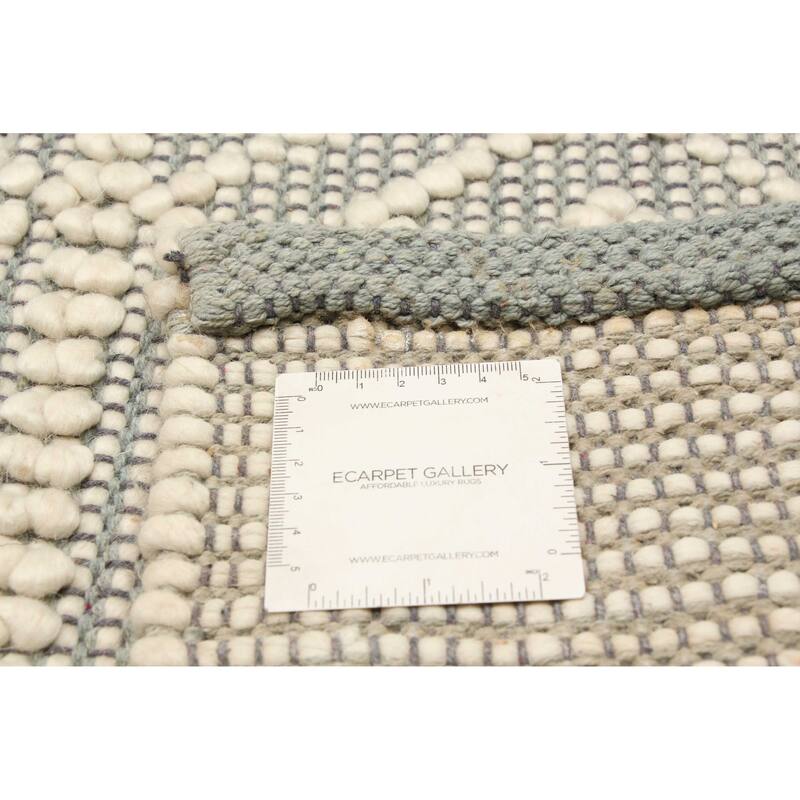 ECARPETGALLERY Braid weave Sienna Grey Wool Rug - 4'11 x 7'11